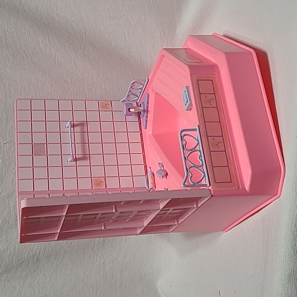 Barbie Year 1990 Pink Sparkles Beauty Bath Playset #5156 - Picture 6 of 14